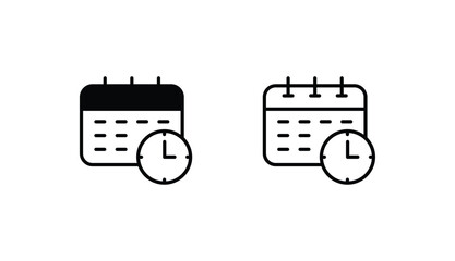 Calendar icon design with white background stock illustration