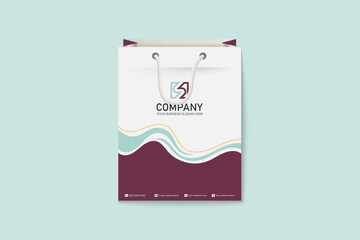 Unique colorful shopping bag design for Corporate company