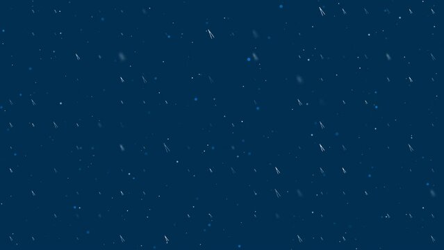 Template animation of evenly spaced compass dividers of different sizes and opacity. Animation of transparency and size. Seamless looped 4k animation on dark blue background with stars