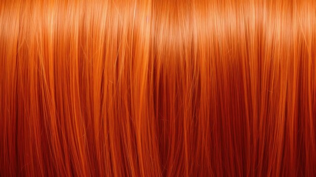  a close up view of a red hair with long, straight, straight, straight, and straight hair on top of the image is a black background with a white border.