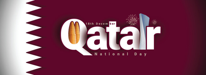 creative celebration Vector Illustration Qatar National Day (December 18th) 