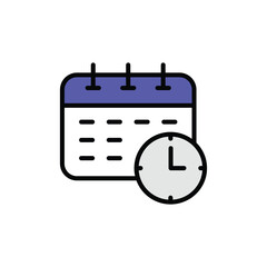 Calendar icon design with white background stock illustration