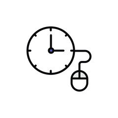 Time Management icon design with white background stock illustration
