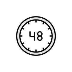 48 Hours icon design with white background stock illustration