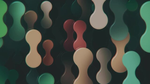 Colorful shiny blob shapes abstract motion background animation. Full HD and looping.