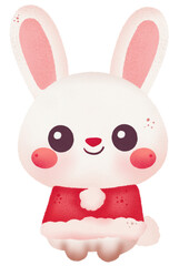 Christmas bunny cute rabbit clipart