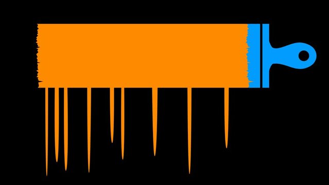 Horizontal Painting with Paintbrush Animation