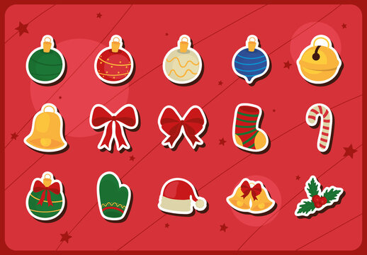 Christmas Items Sticker Sets