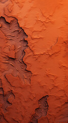 Close-Up of a Weathered Red Wall with Cracked Texture
