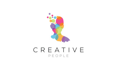 People Brain creative mind logos symbols	