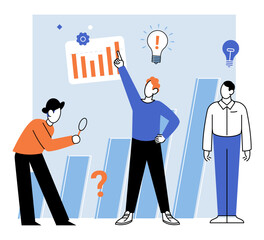 Business briefing vector illustration. Economic trends and market dynamics shape business landscapes, requiring adaptive strategies for sustained success A resilient economy fosters business