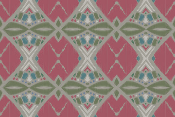 Ikat Pattern Drawing or Modern Native Thai Ikat Pattern. Geometric Ethnic Background for Pattern Seamless Design or Wallpaper.