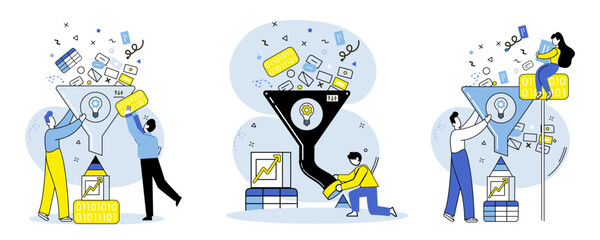 Market analysis vector illustration. Online analytics tools offer statistical data and market insights for effective analysis and decision making The market analysis concept emphasizes importance