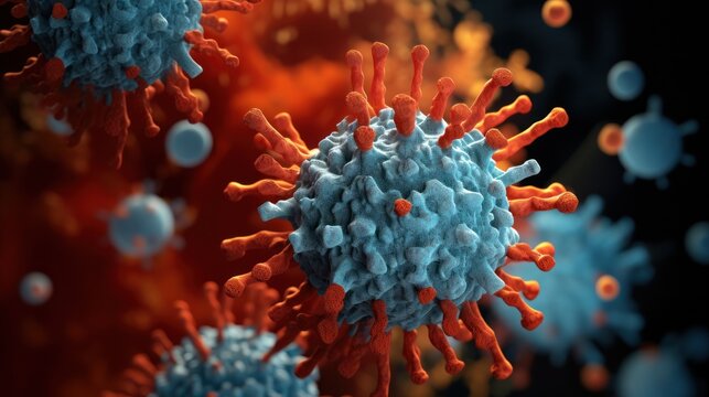 Antibodies Binding to ACE2 & S Protein to Block Entry - Stock Image
