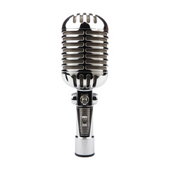 Fototapeta premium retro microphone isolated on white