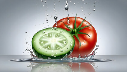 tomato and cucumber