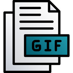 Gif vector line icon .svg