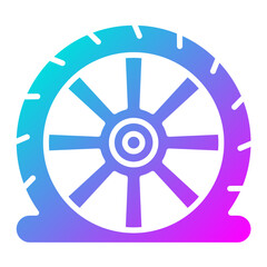 Obraz premium Flat Tire Icon
