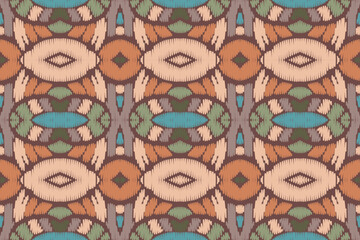 Fototapeta na wymiar Ethnic abstract ikat art. Aztec ornament print. geometric ethnic pattern seamless color oriental. Design for background ,curtain, carpet, wallpaper, clothing, wrapping, Batik, vector illustration. 