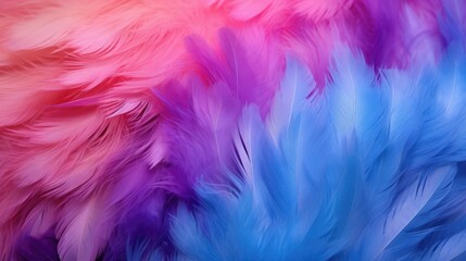 Fototapeta na wymiar Feather Boa Design. Abstract Decoration in Vibrant Colours for Celebration and Affection