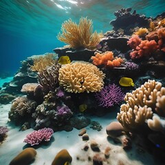 Naklejka na ściany i meble Korallenriff, ein gesundes Ökosystem