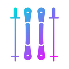 Ski Sticks Icon