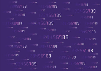 Fototapeta premium fast digital numbers. fast digital numbers on purple ground