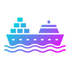 Obraz premium Cargo Ship Icon