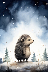 Obraz premium Igel Zeichnung