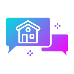 Fototapeta premium House Talk Icon
