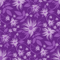 Fototapeta na wymiar Abstract indigo floral pattern 