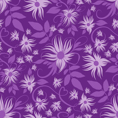 Abstract indigo floral pattern
