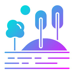 Fototapeta premium Forest Landscape Icon