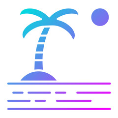 Island Landscape Icon