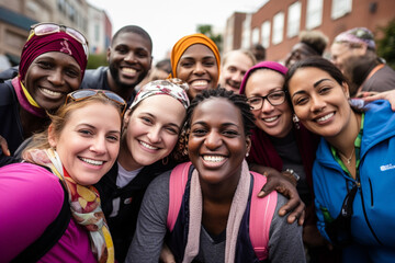 Community Unity: A Diverse Group of People Coming Together in a Community Event