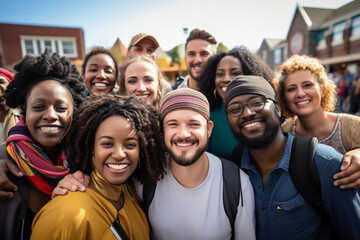 Community Unity: A Diverse Group of People Coming Together in a Community Event
