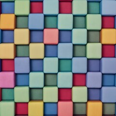 Color wool blocks aligned background. AI generated illustration