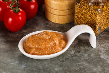 Cod fish roe snack in the bowl