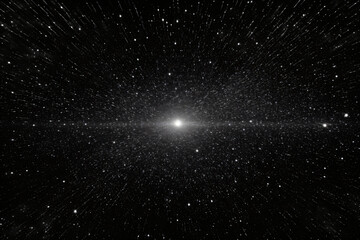 Obraz premium Abstract celestial burst in a starry black and white sky