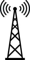 Cell phone tower icon. Communication signs and symbols.