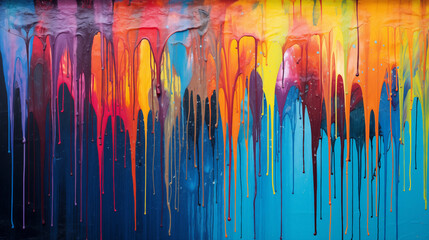 Paint drips abstract wall