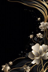 graphic vertical frame, white, flowers, black background, decoro floreale verticale rettangolare dorso carta cartolina copertina libro