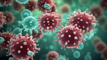 Streptococcus pneumoniae bacteria, also known as pneumococcus, Gram-positive bacteria responsible for causing various respiratory tract infections, including pneumonia, 3D illustration.

 - obrazy, fototapety, plakaty