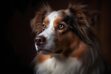 Portrait of a Australian Shepherd dog