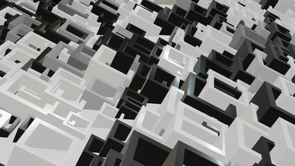 Abstract 3d rendering of a modern geometric background. Minimalistic design for poster, cover, branding, banner, placard.