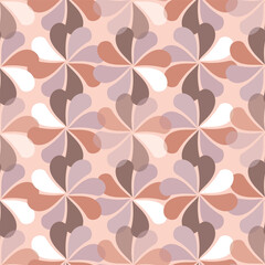 A floral seamless pattern, a pastel vintage style background, overlapping graphic daisies