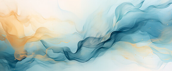 Fototapeta na wymiar Líquido abstracto fondo - Alcohol ink tinta, fluido, - Oro elegante, blanco, azul