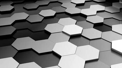 White Hexagonal Background. Luxury White/ Black Pattern. Vector Illustration. 3D Futuristic abstract honeycomb mosaic white background. geometric mesh cell texture