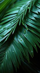 green ,realaxing palm leaves background