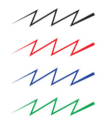 zig zag pattern line with different colors
